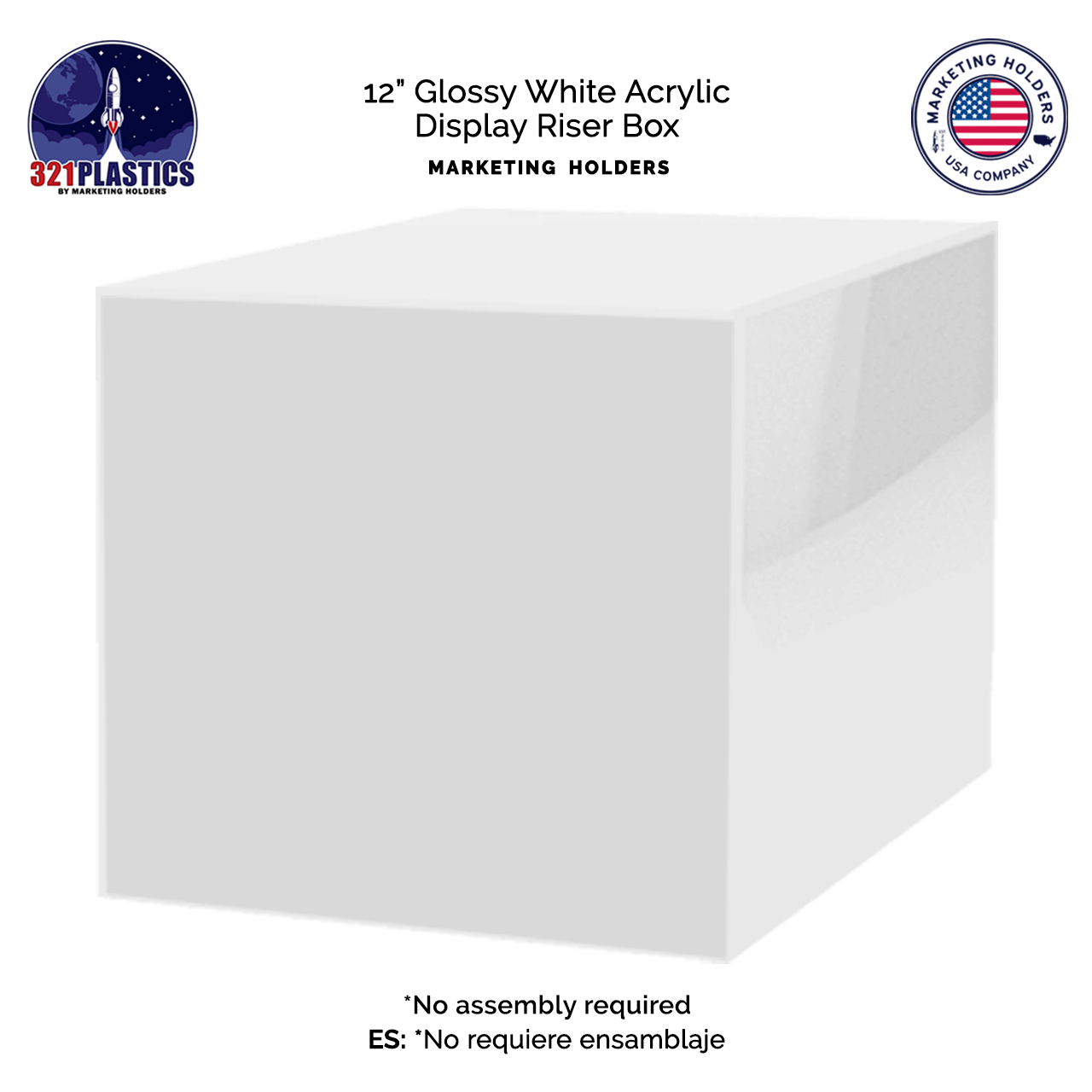 12" Square Acrylic Retail Display Box