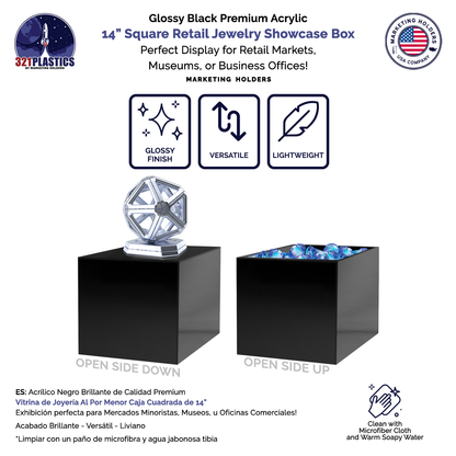 14" Square Acrylic Retail Display Box
