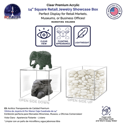 14" Square Acrylic Retail Display Box