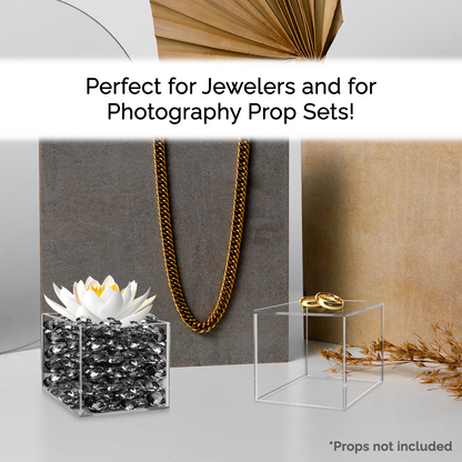 3" Square Acrylic Retail Jewelry Display Box