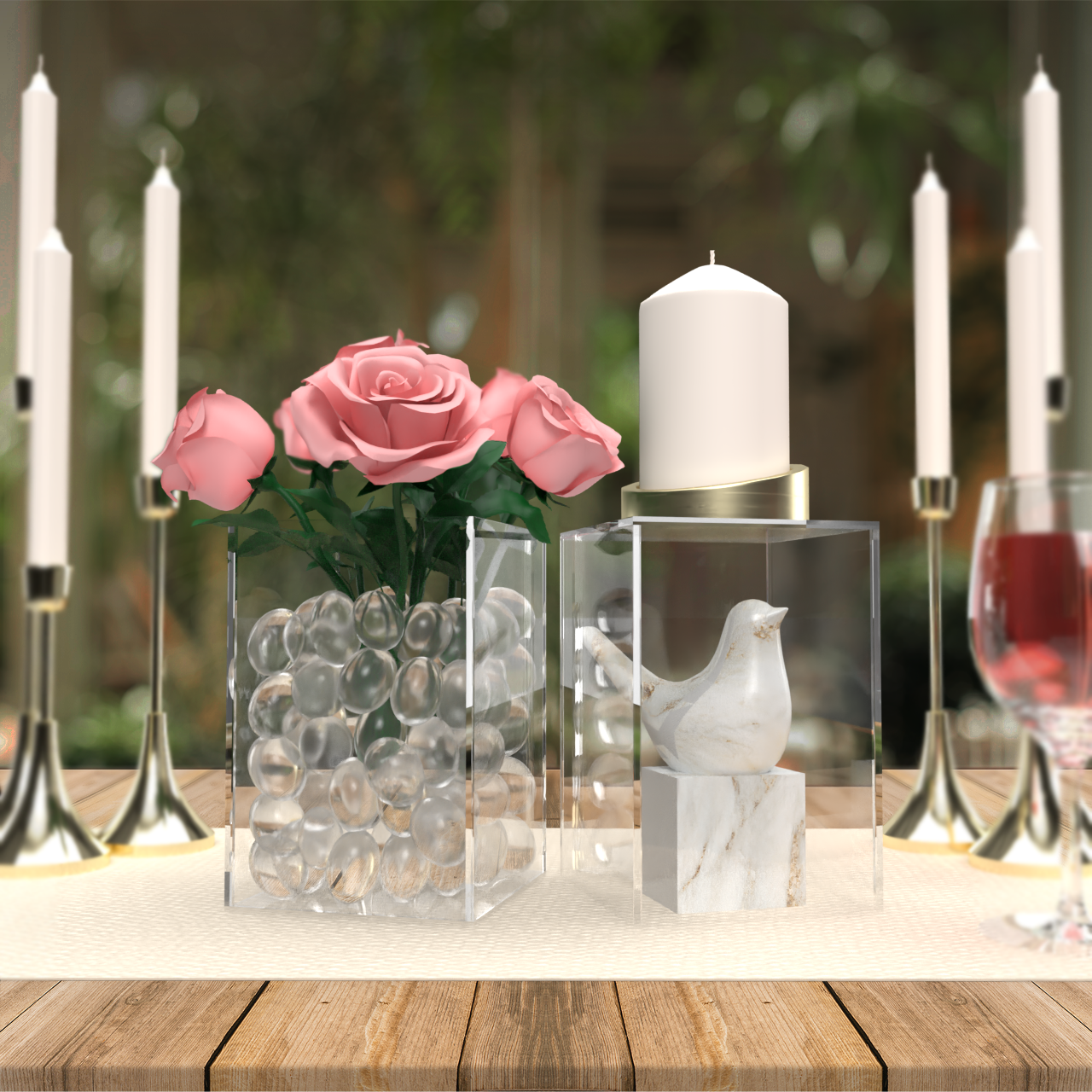 4" x 4" x 6" Clear Acrylic Retail Display Box Rectangular