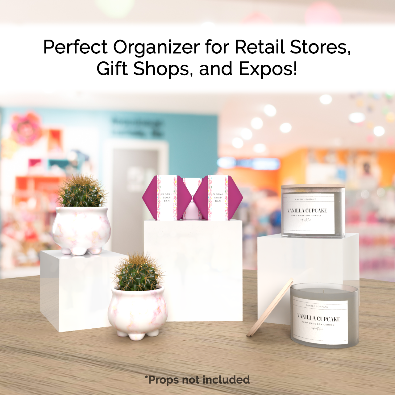 Retail Display Boxes 3 Piece Product Pedestals or Bins