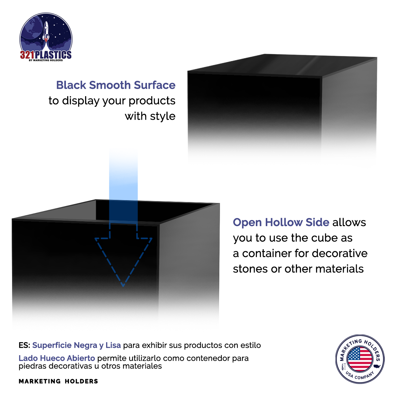 5" Square Acrylic Retail Display Box