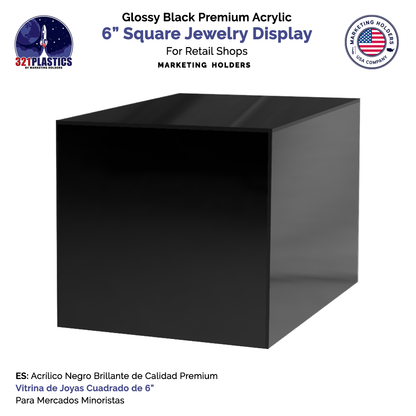 6" Square Acrylic Retail Display Box