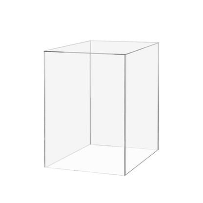 6" x 6" x 9" Clear Acrylic Rectangular Retail Display Box