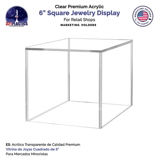 6" Square Acrylic Retail Display Box