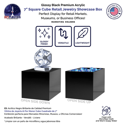 7" Square Acrylic Retail Display Box