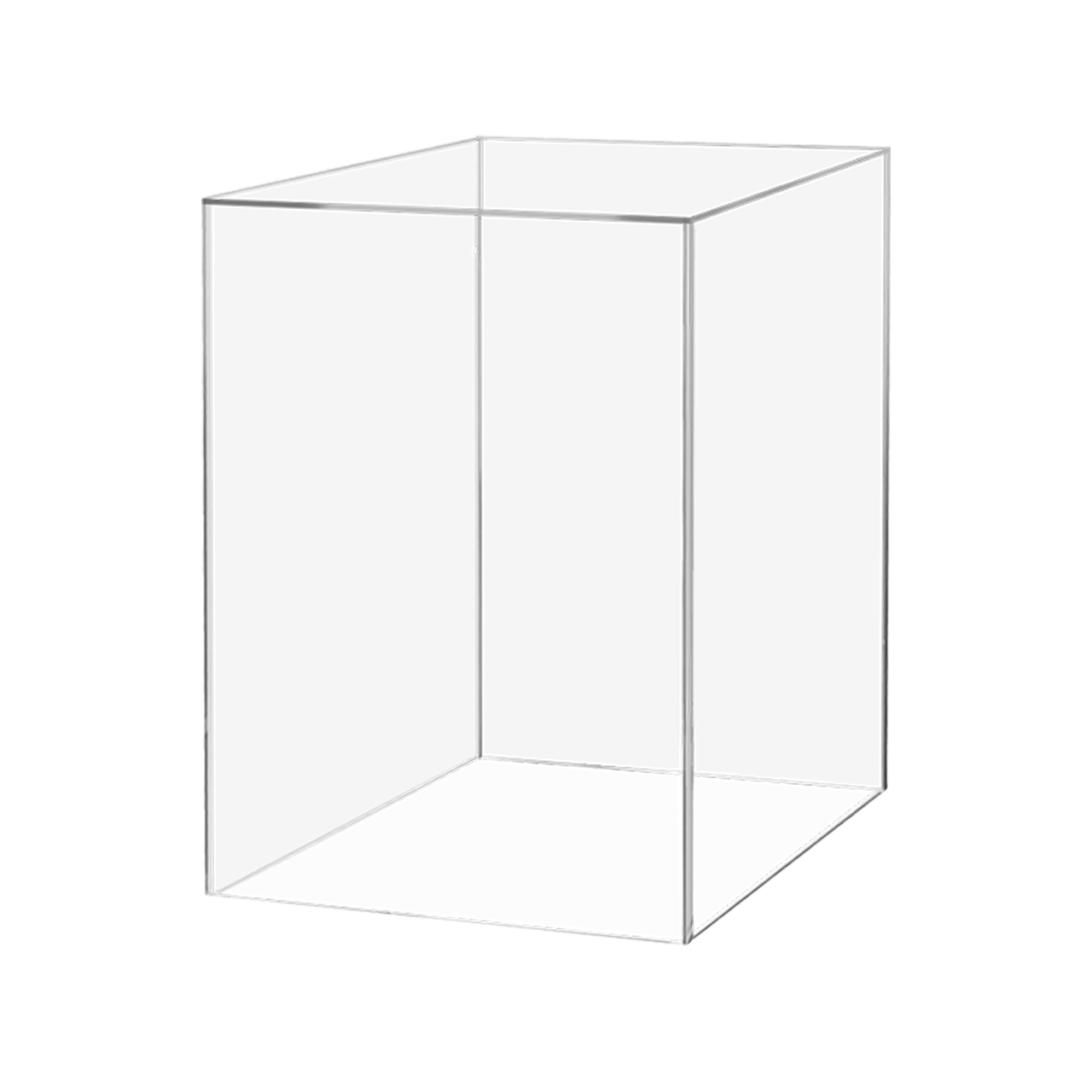 8" x 8" x 12" Rectangular Clear Acrylic Retail Display Box