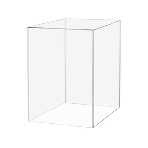 8" x 8" x 12" Clear Acrylic Pedestal | Retail & Gallery Showcase