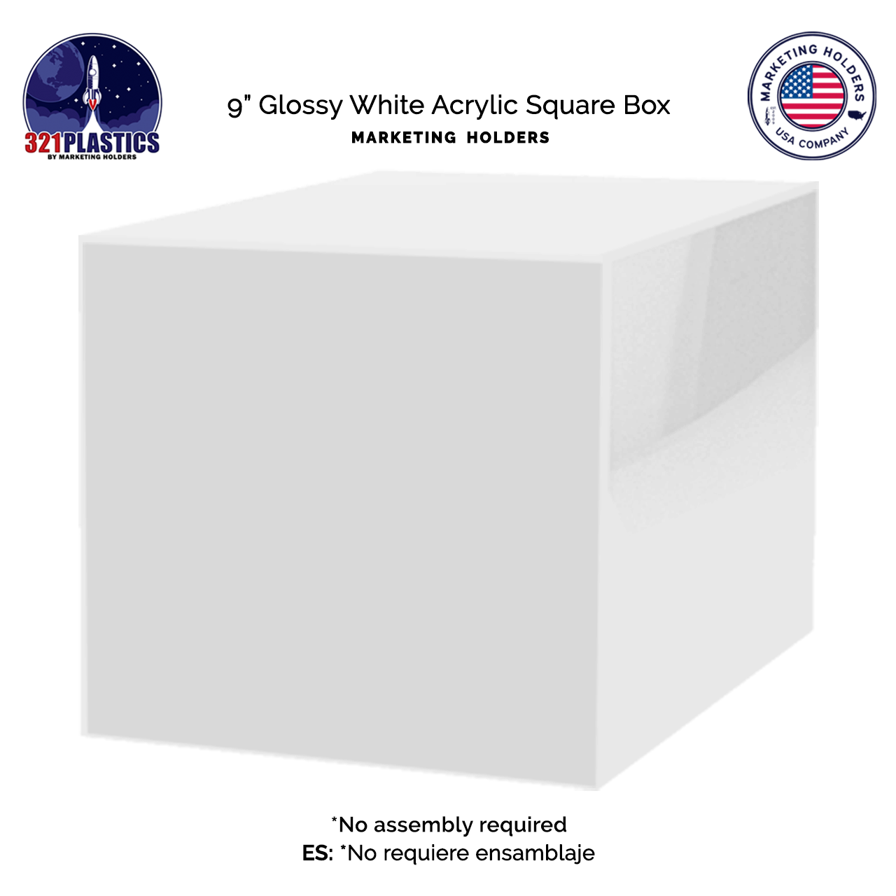 9" Square Acrylic Retail Display Box