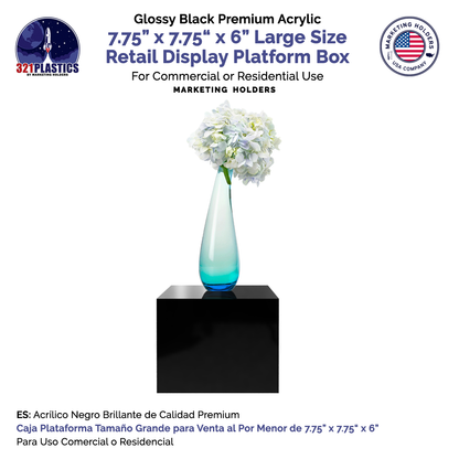 7.75" x 6" Acrylic Retail Display Box