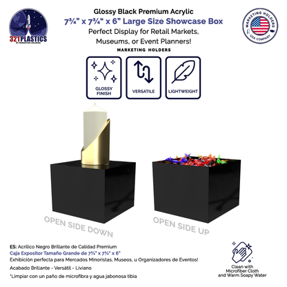 7.75" x 6" Acrylic Retail Display Box