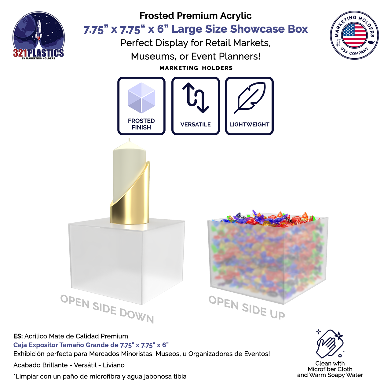 7.75" x 6" Acrylic Retail Display Box