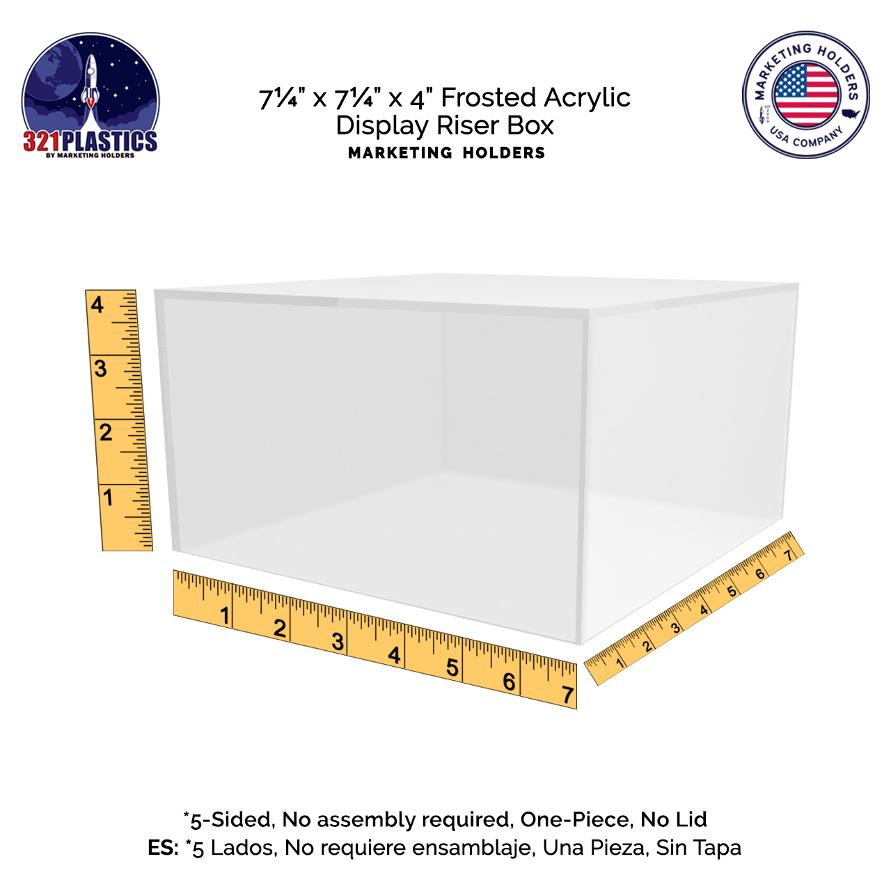 7" x 4" Square Acrylic Display Box