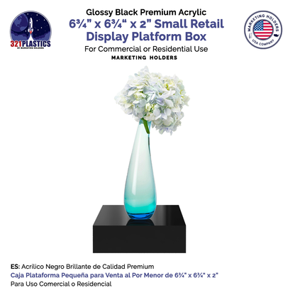 6.75" x 6.75" x 2" Acrylic Retail Display Box