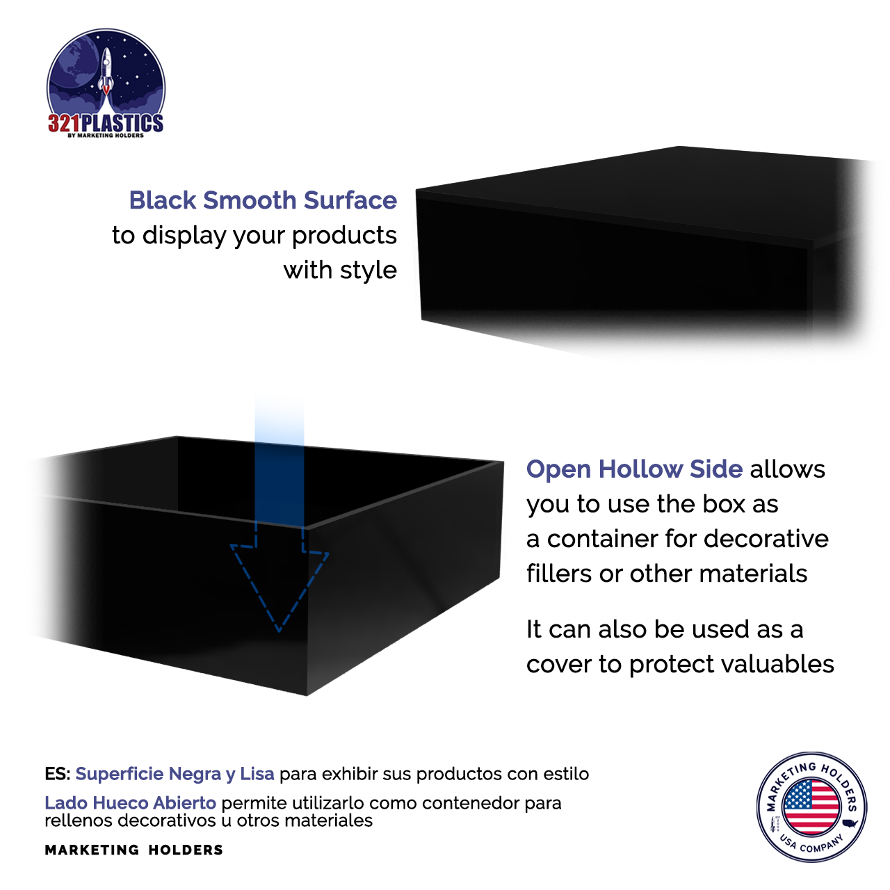 6.75" x 6.75" x 2" Acrylic Retail Display Box