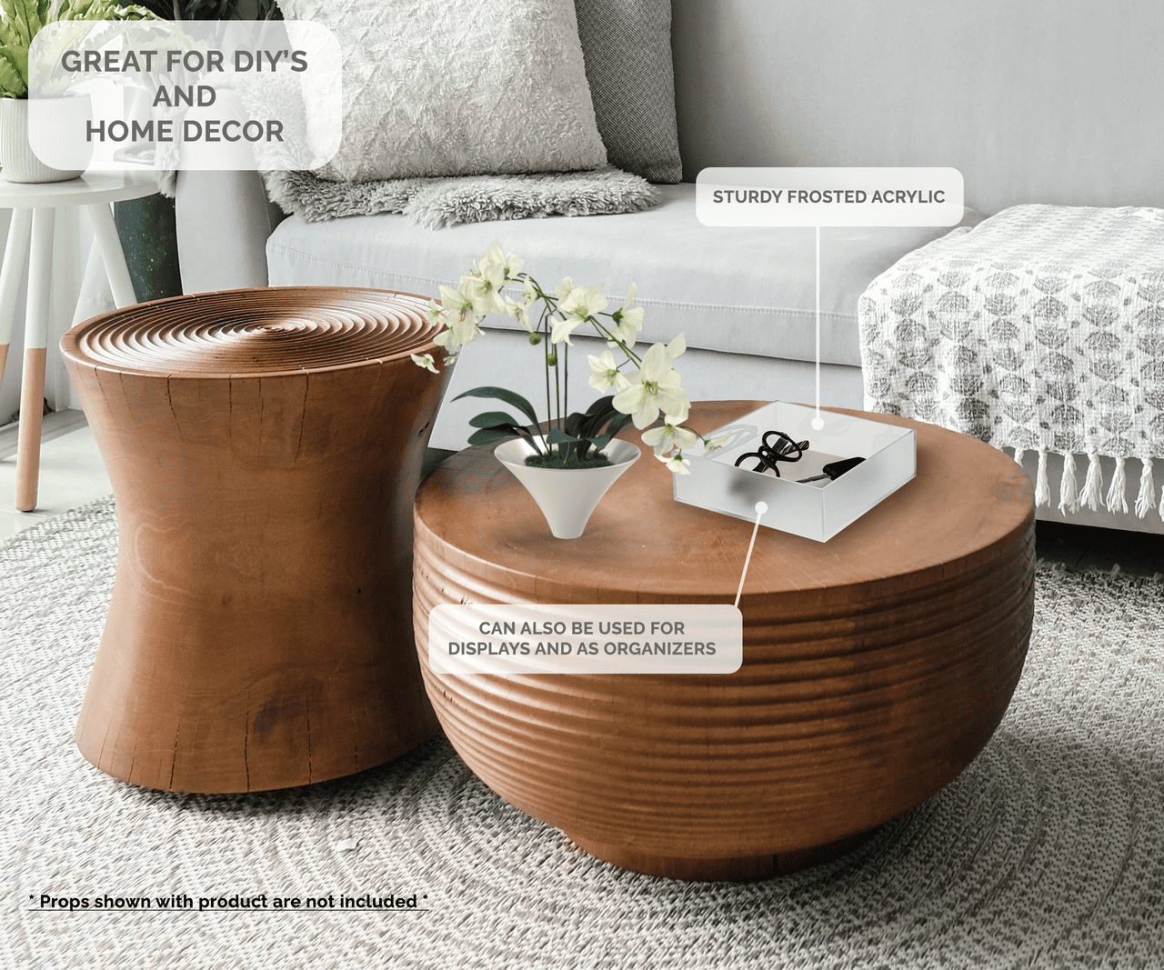 6.75" x 6.75" x 2" Acrylic Retail Display Box