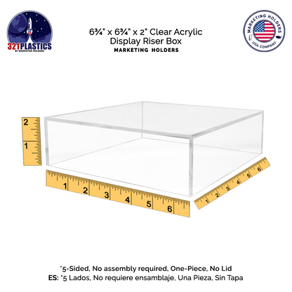 6.75" x 6.75" x 2" Acrylic Retail Display Box