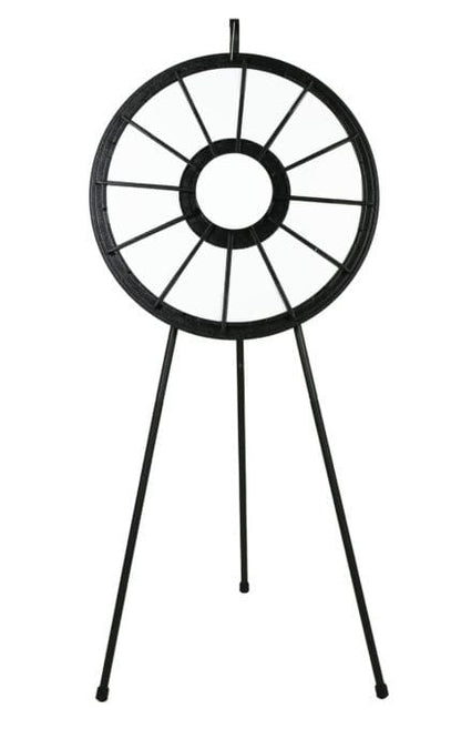 12 Slot 31" Prize Wheel Black Customizable Floor Stand Portable