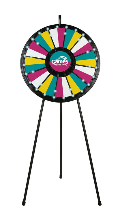 12 to 24 Slot 31" Prize Wheel with Lights Floor Stand Game