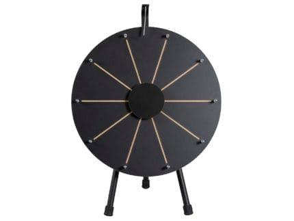 10 Slot 21" Chalk Board Prize Wheel Mini Tabletop Game