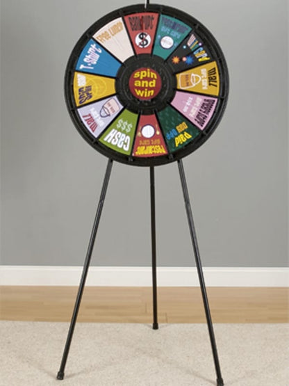 12 Slot 31" Floor Stand Prize Wheel Game With Case Expos Games