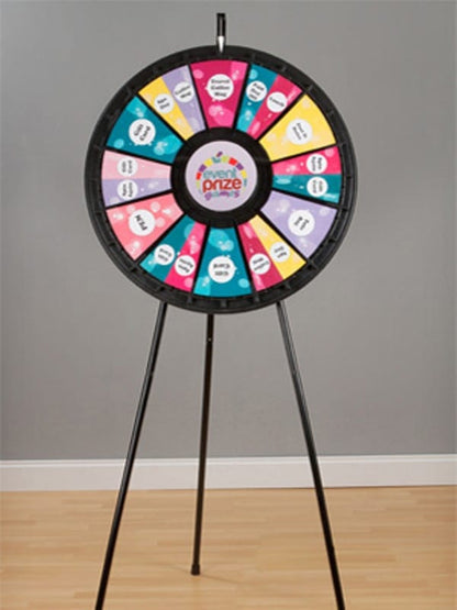 12 to 24 Slot 31" Adaptable Floor Stand Prize Wheel Game With Case