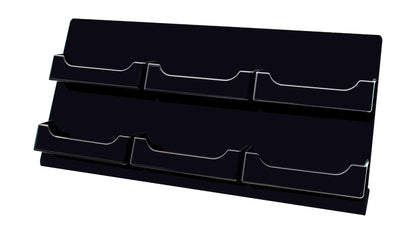 6 Pocket Slanted Business Gift Card Holder Countertop Multi Slot