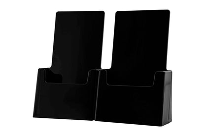 4.25"W Trifold Holder Double Pocket Slant Back Stand