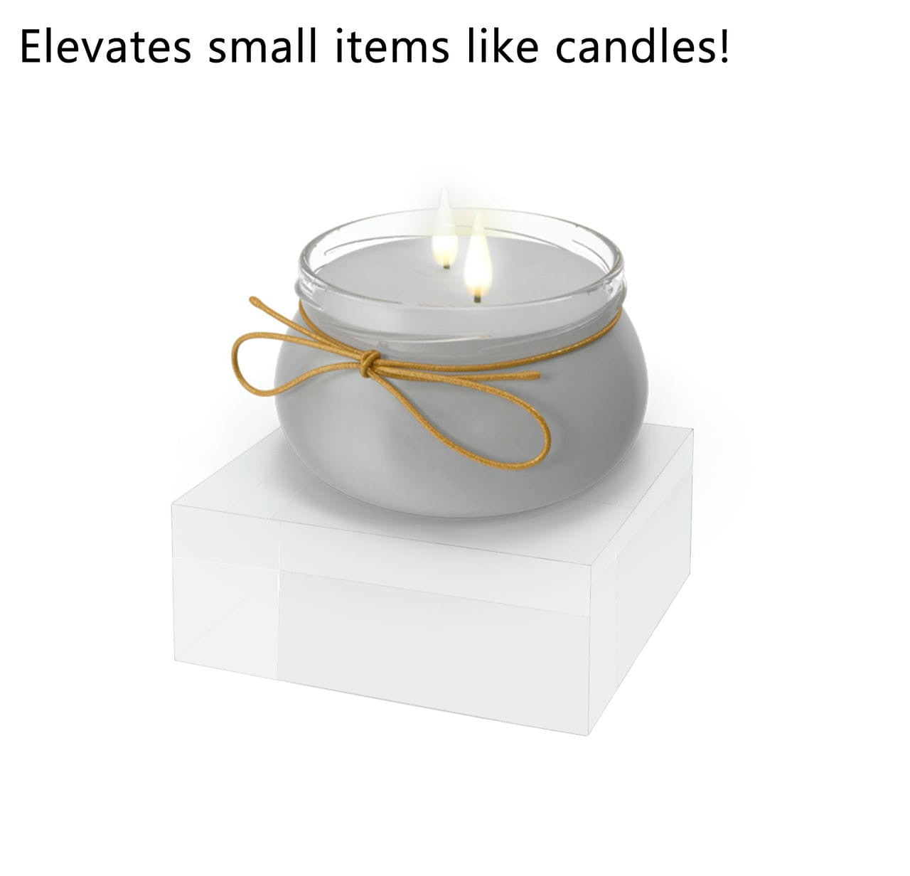 4" x 1.5" x 4" Solid Acrylic Display Cube Retail Store Riser