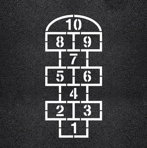 Hopscotch Stencil Template for Schools and Daycares