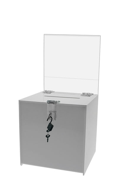 8"W Locking Ballot Box with Removable Header