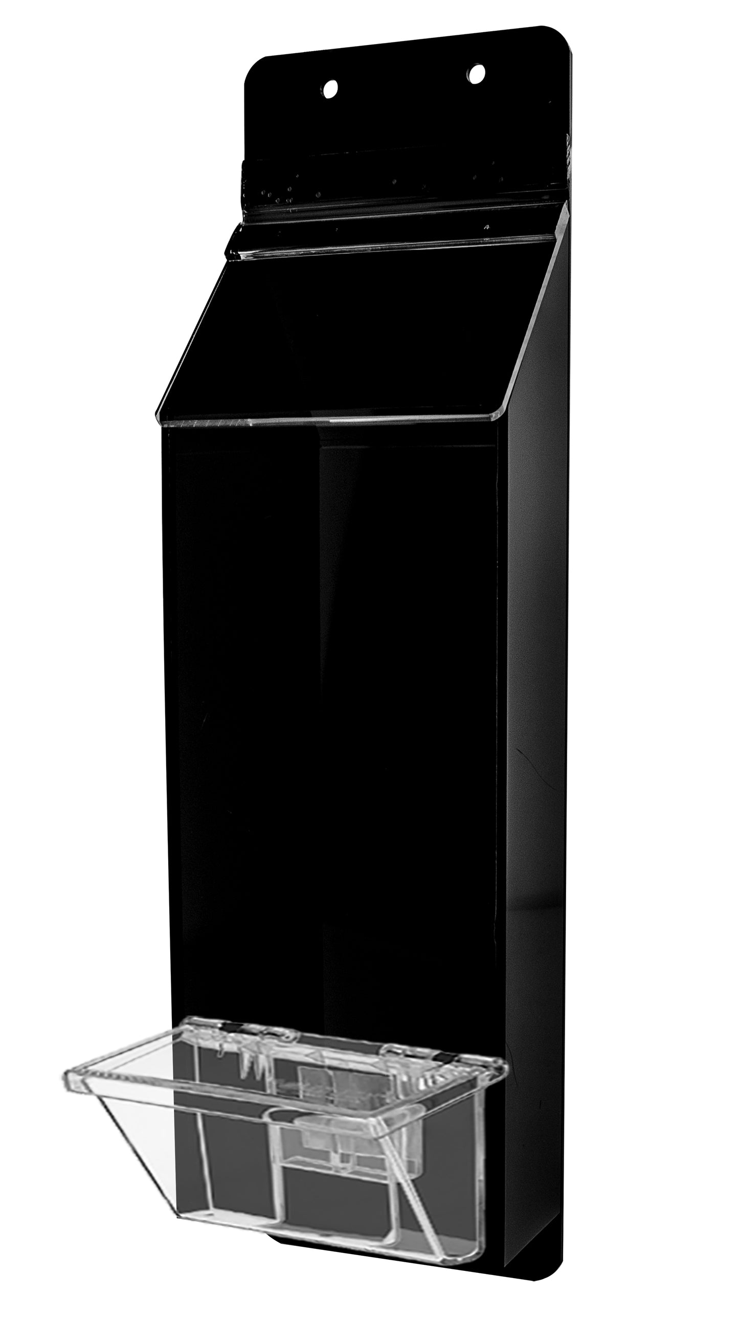 4"W x 9"H Outdoor Trifold Holder Clear and Black with Card Pocket