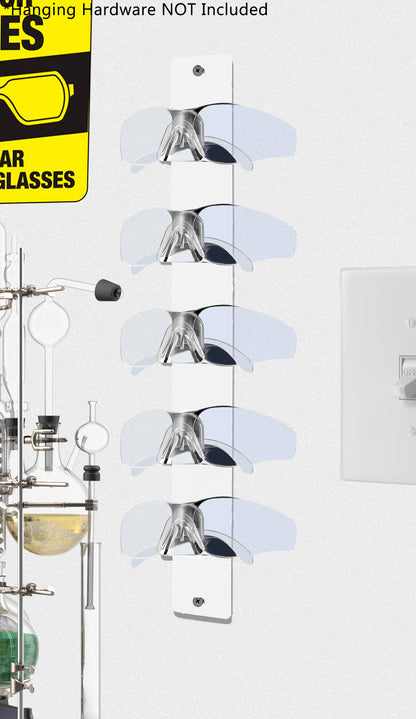 5 Pair Sunglasses Rack Eyeglasses Organizer Wall Holder Nose