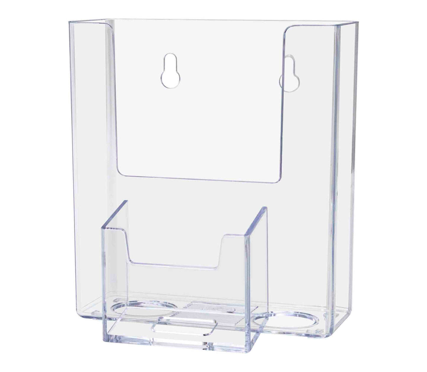 4"W Trifold Brochure Holder with Business Card Pocket