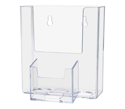 4"W Trifold Brochure Holder with Business Card Pocket