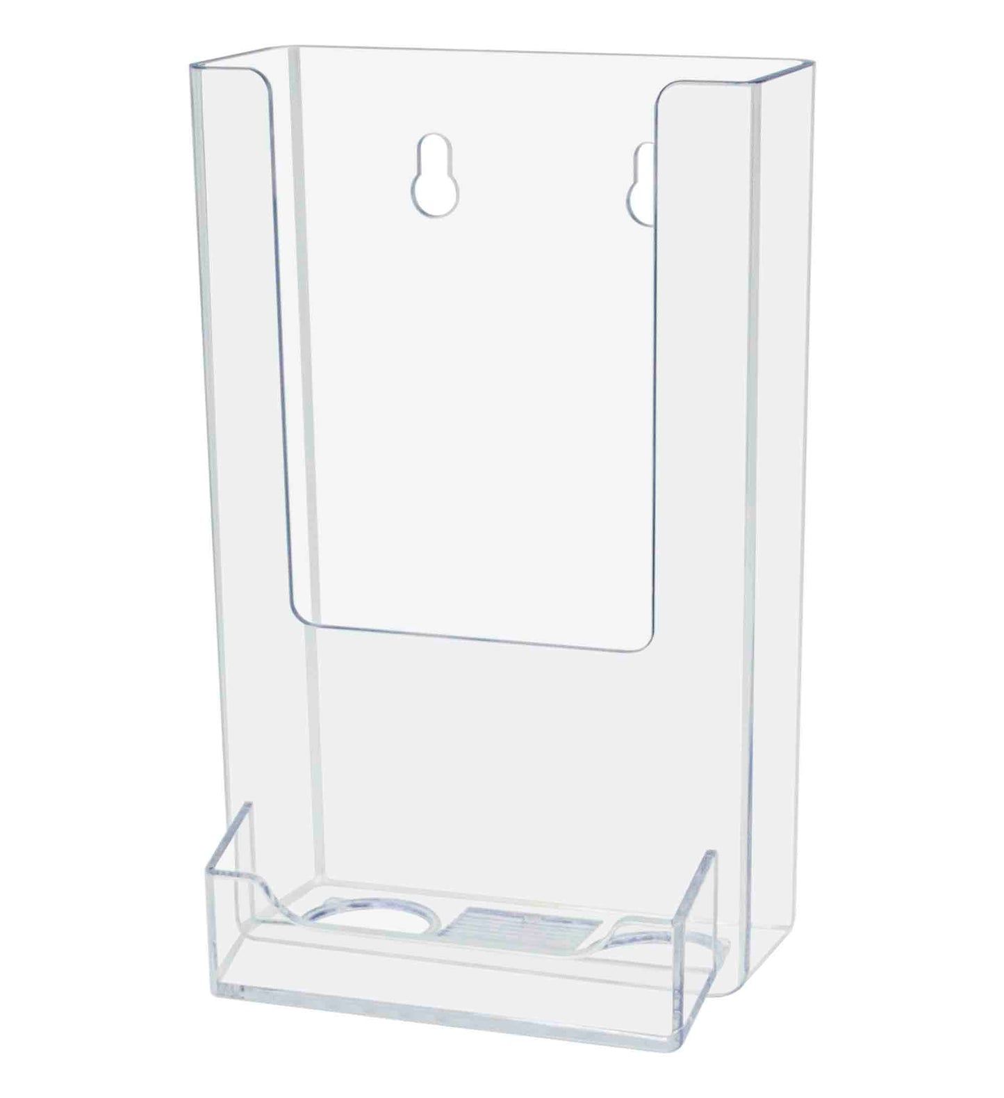 4"W Trifold Brochure Holder Display with Business Card Pocket