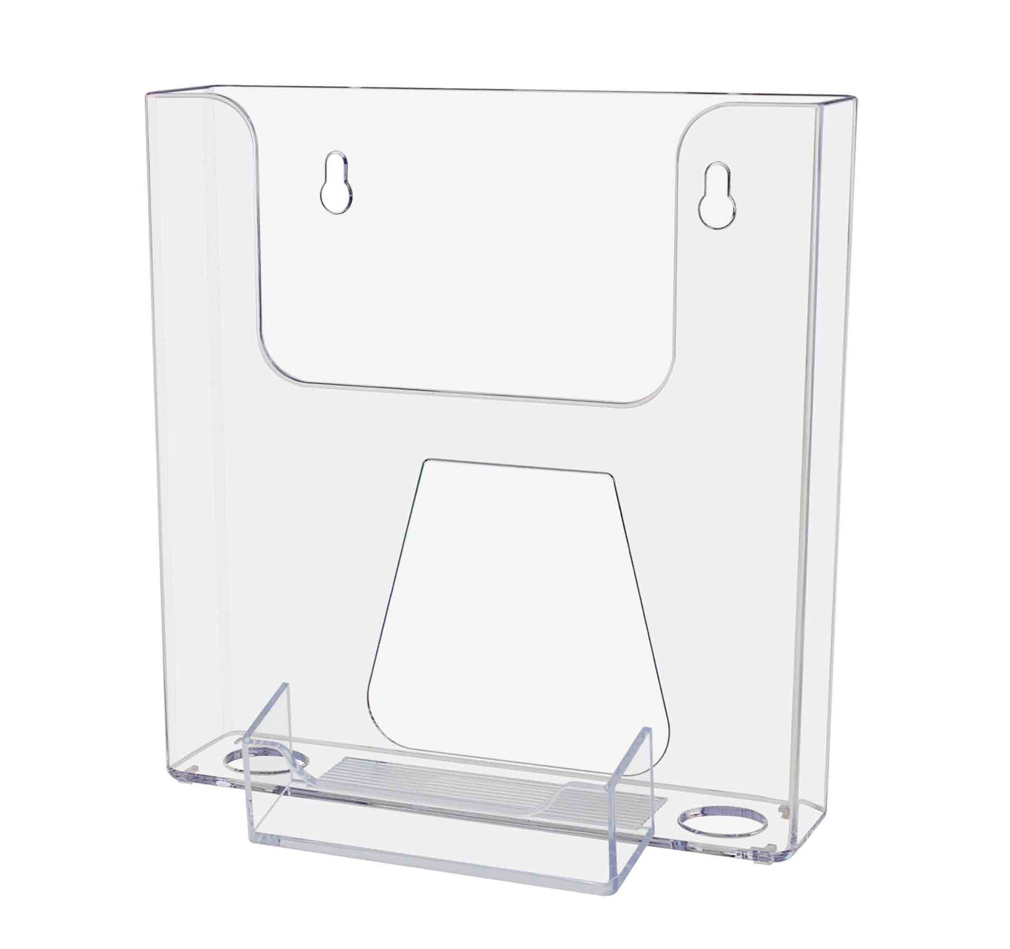 6.5"W Bifold Brochure Booklet Holder with Business Card Pocket