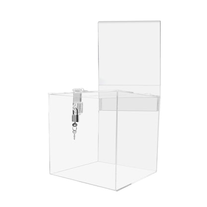 8"W Locking Ballot Box with Removable Header