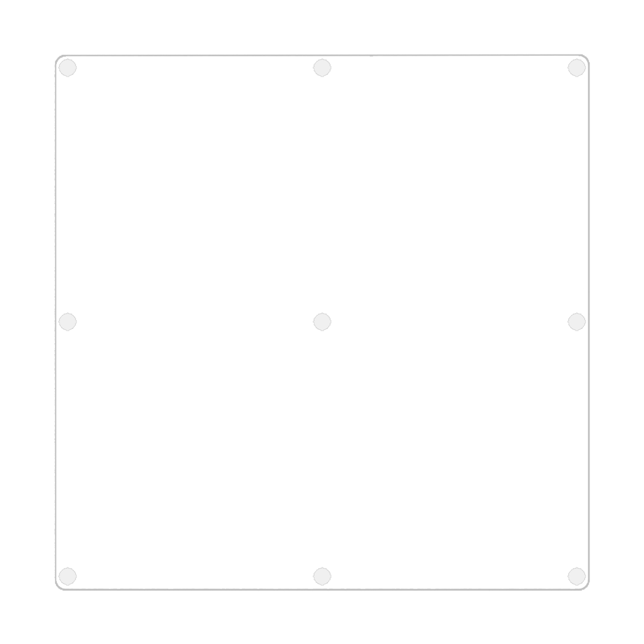 Flat Cutting Board with Rubber Bumpers for Countertops Clear Acrylic