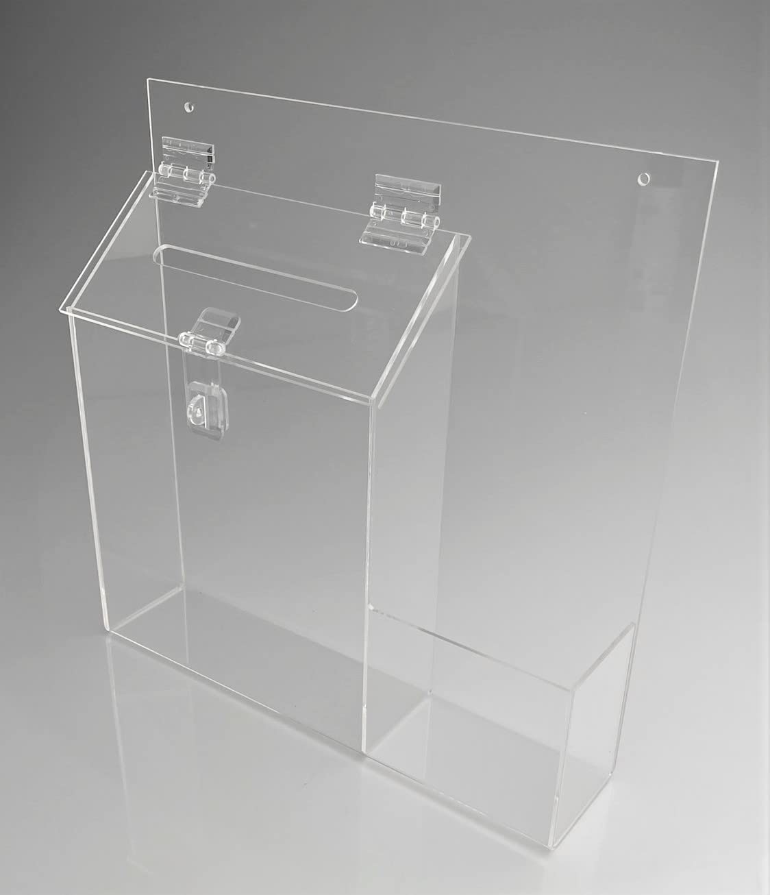 Wall Mount 9" Locking Ballot Box with Entry Form Pocket