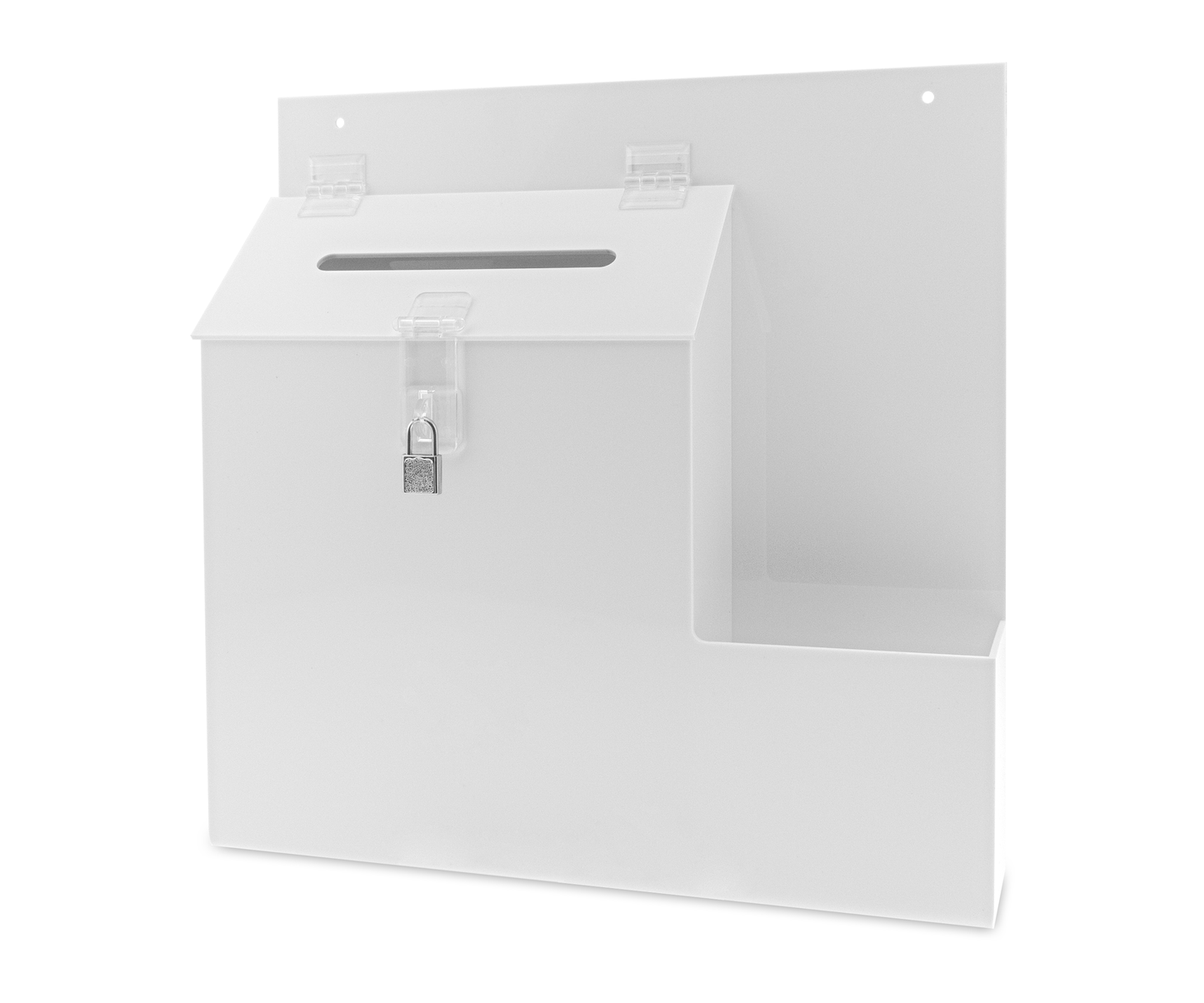 Wall Mount 9" Locking Ballot Box with Entry Form Pocket