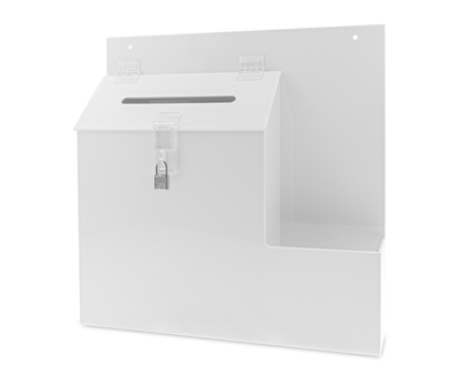 Wall Mount 9" Locking Ballot Box with Entry Form Pocket