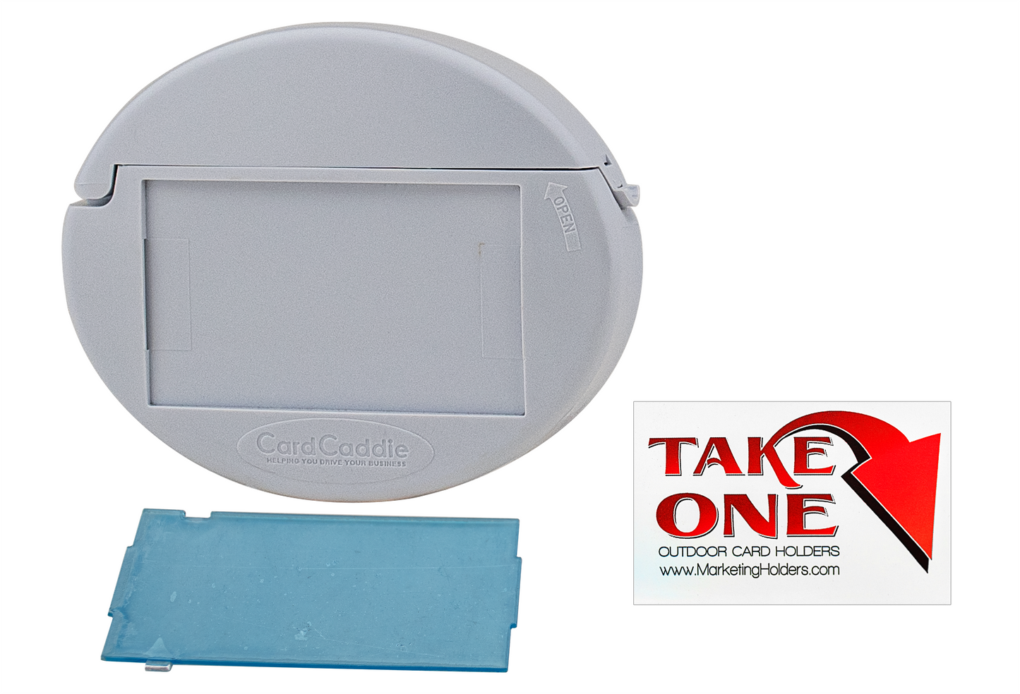 Card Caddie Stick On Vehicle and Outdoor Business Card Holder