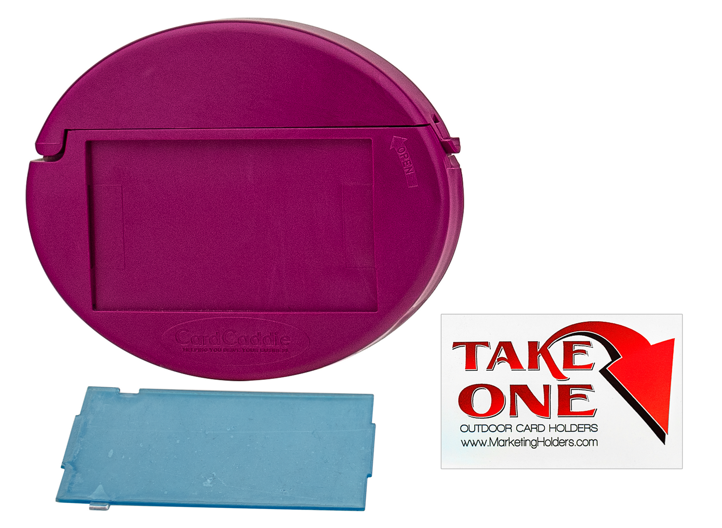 Card Caddie Stick On Vehicle and Outdoor Business Card Holder