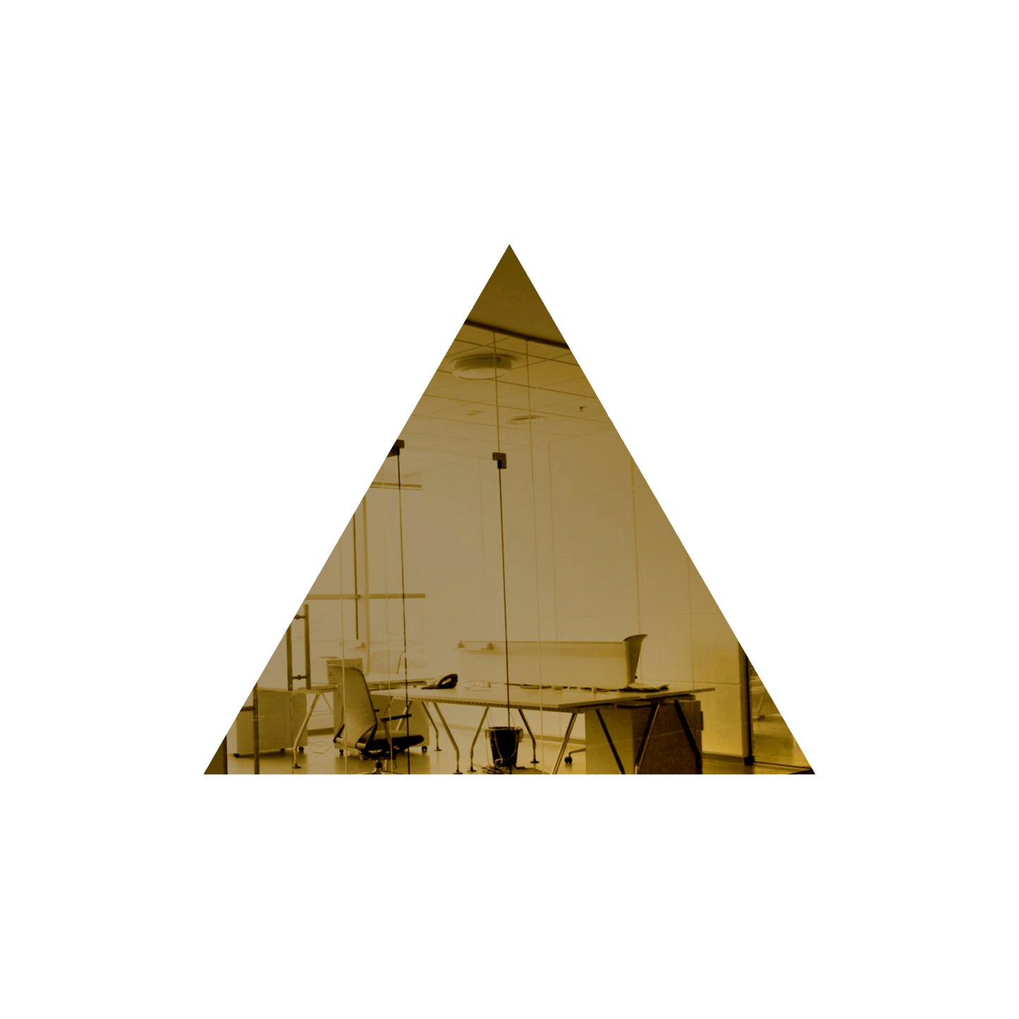 Gold Triangle Shaped Mirror Acrylic Pieces for Arts and Crafts