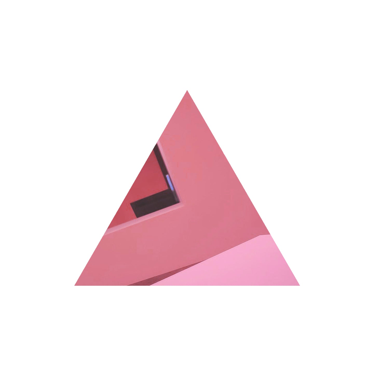 Pink Triangle Shaped Mirror Acrylic Pieces for Arts and Crafts