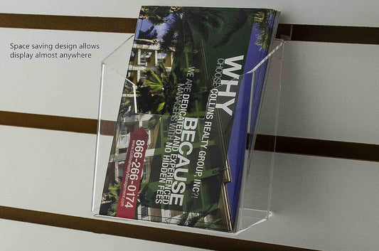 Slatwall 4"W Vertical Postcard Holder Brochure Rack