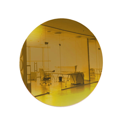 Yellow Round Shaped Mirror Acrylic Pieces for Arts and Crafts
