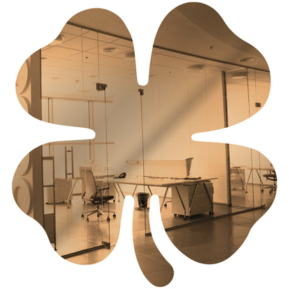 Rose Gold Shamrock Shaped Mirror Acrylic Pieces for Arts and Crafts